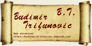 Budimir Trifunović vizit kartica